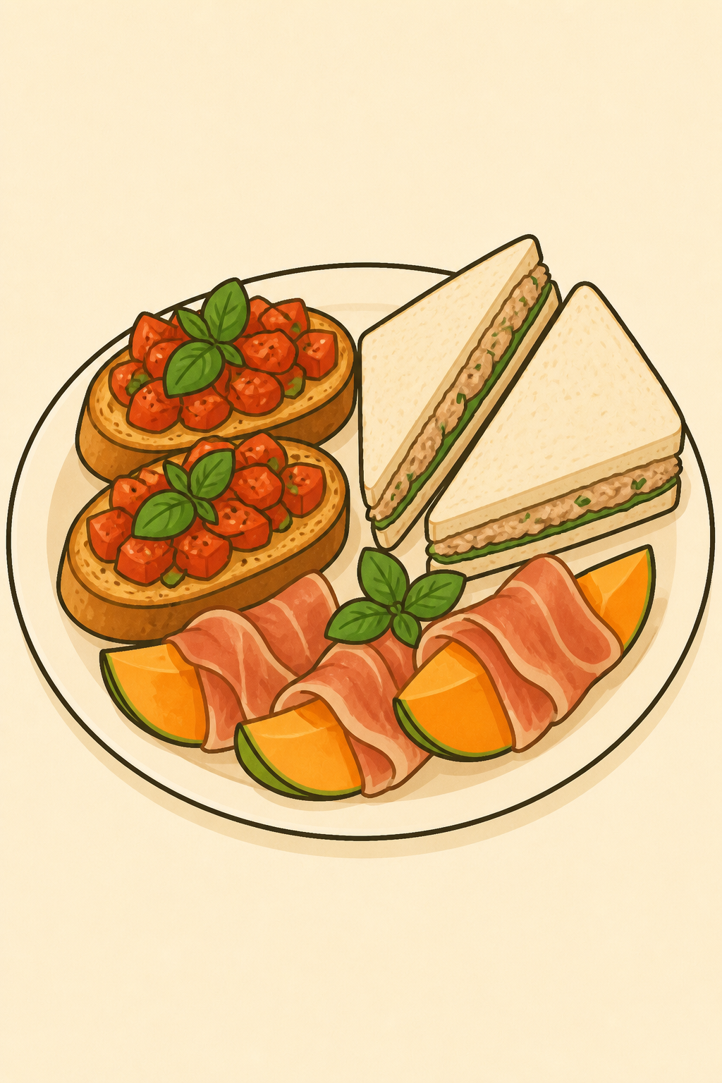 Antipasti su un piatto