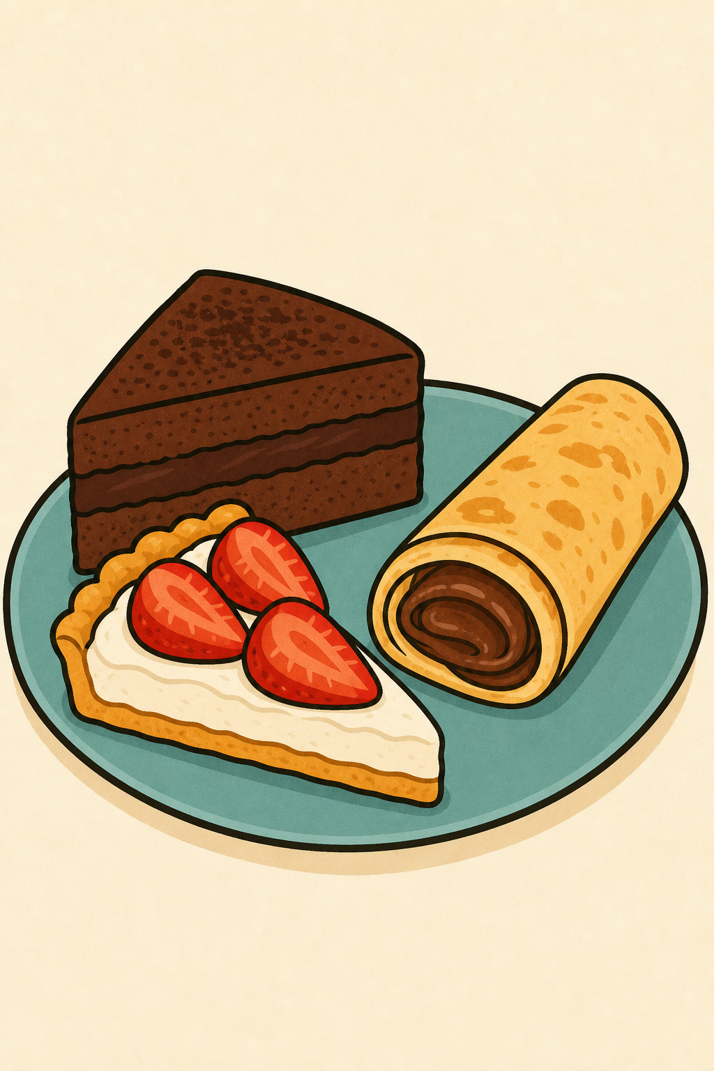 Dolci su un piatto