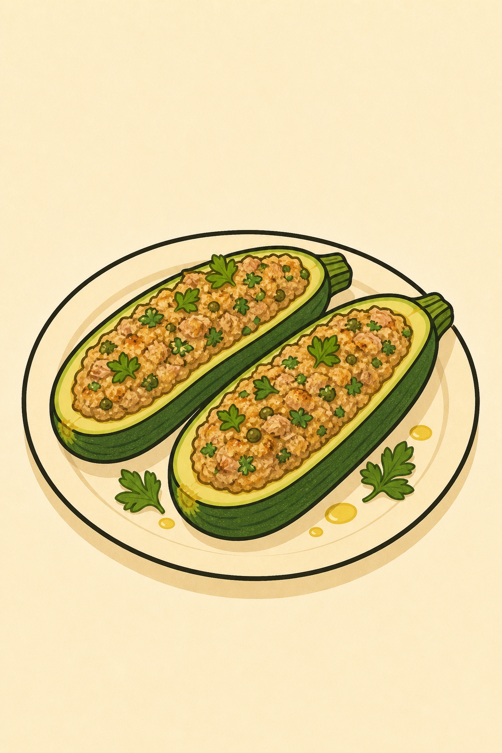 Zucchine ripiene di tonno