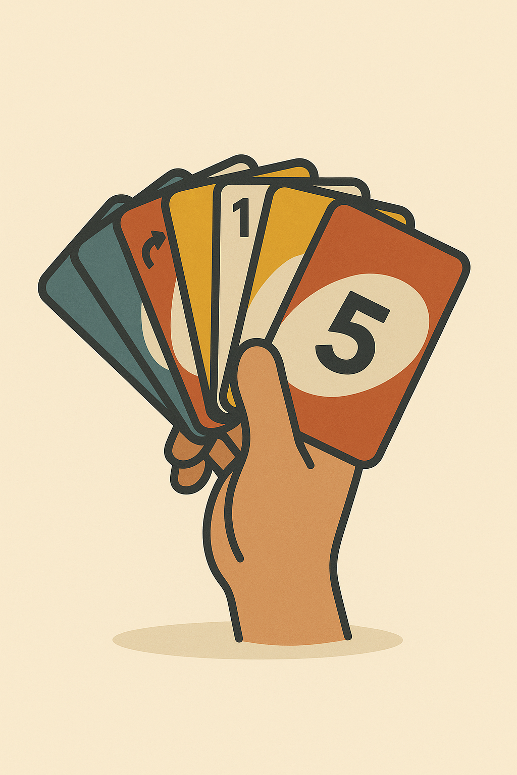 7 carte in mano